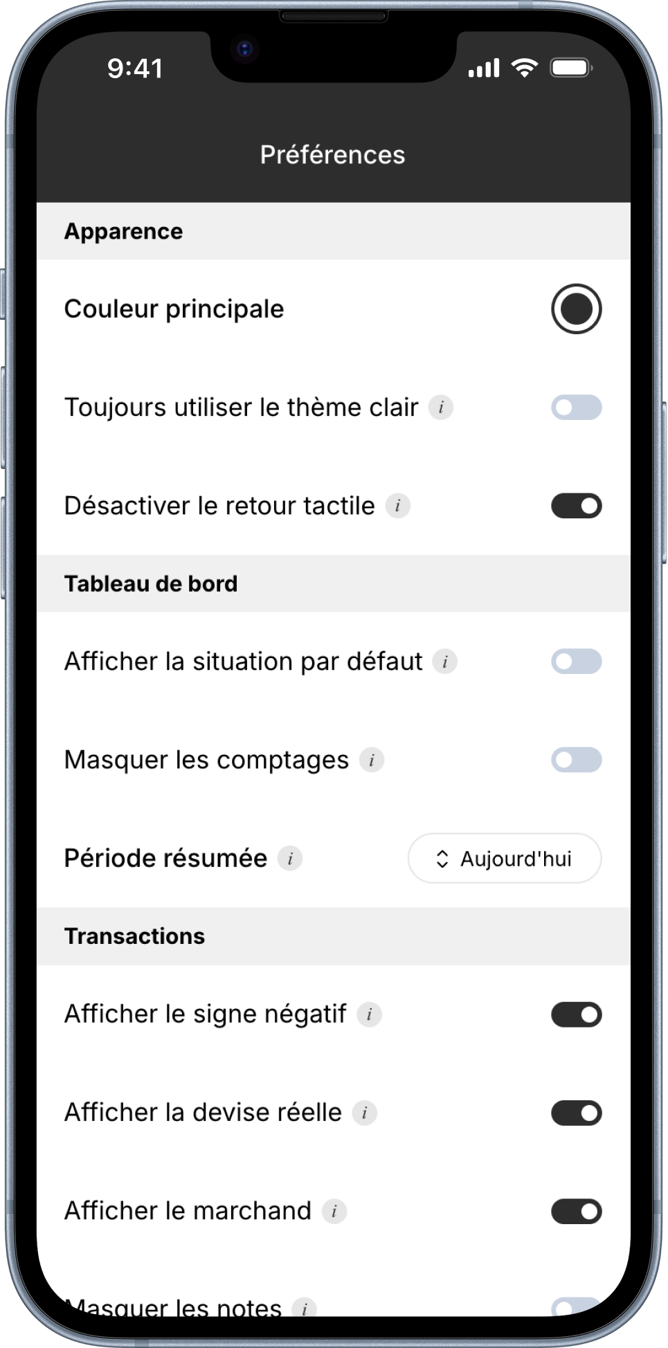 Thème noir