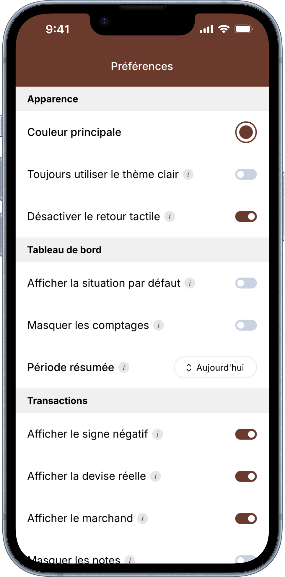Thème marron